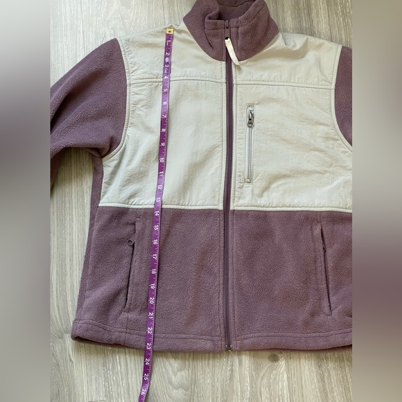 Columbia Mauve and Cream Zip Up Sweater Jacket - Picture 10 of 10